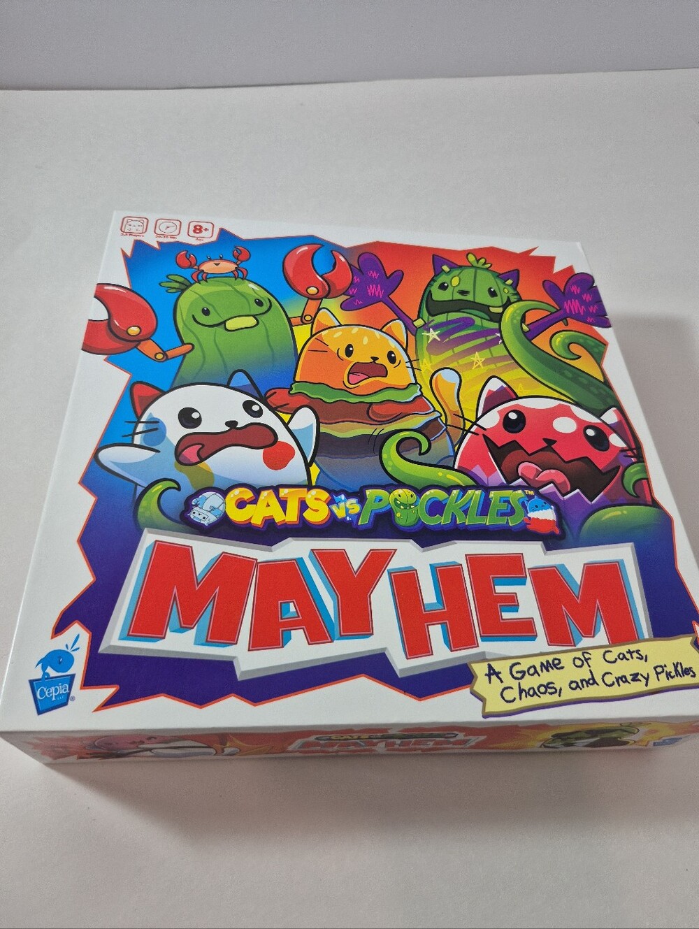Cepia Board Games Cats vs. Pickles Mayhem Open Box